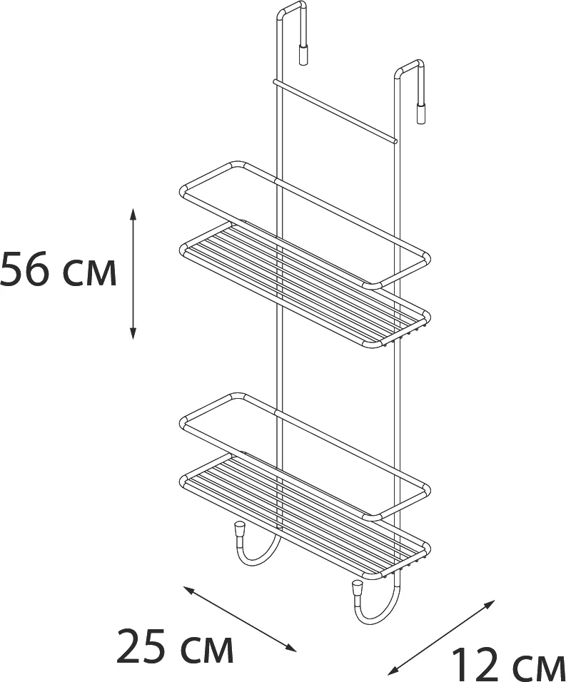 Полка Fixsen FX-740-2 хром от магазина ЛесКонПром.ру