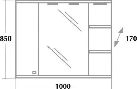 Зеркало Onika Эльбрус 100.02 R от магазина ЛесКонПром.ру