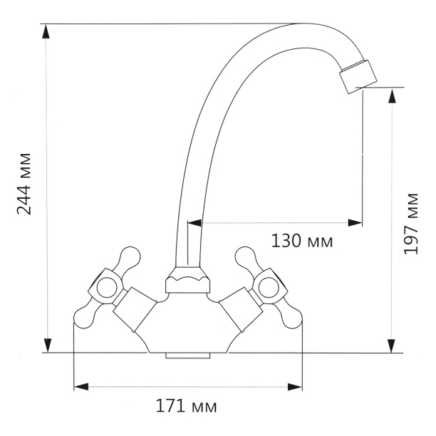 Смеситель для кухни FLUMEN Werra хром от магазина ЛесКонПром.ру