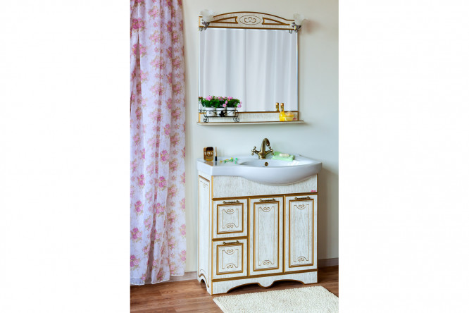 Зеркало с полкой Sanflor Адель 80353296 от магазина ЛесКонПром.ру