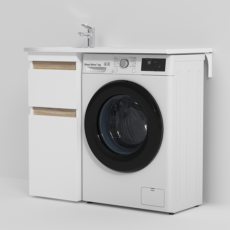  Тумба под раковину AM.PM X-Joy 40 M85AFSX0402WG Белый глянец Светлое дерево от магазина ЛесКонПром.ру