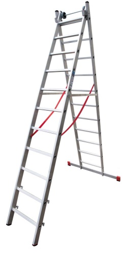 Лестница алюминиевая двухсекционная индустриальная Новая Высота 2x13 арт. 5220213 от магазина ЛесКонПром.ру