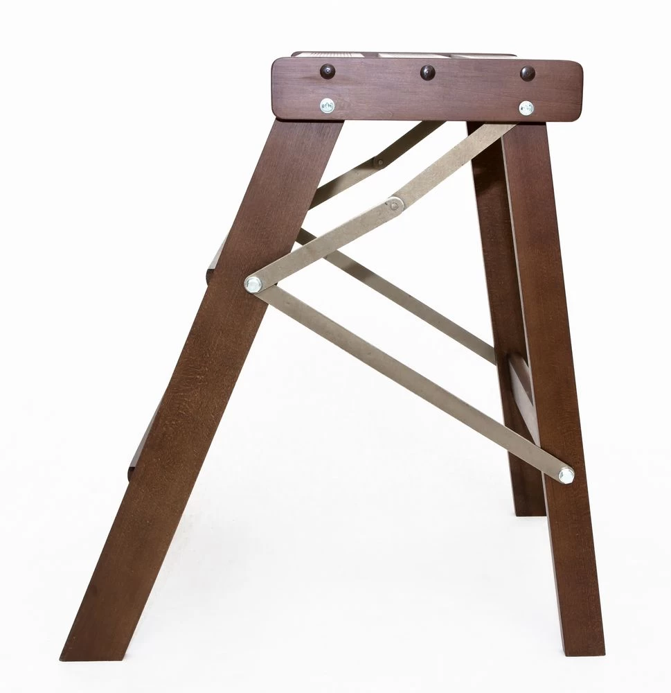 Стремянка-табурет деревянная Hoz-Block Джексон 3 ступени Венге (арт. СДТД-3В) от магазина ЛесКонПром.ру