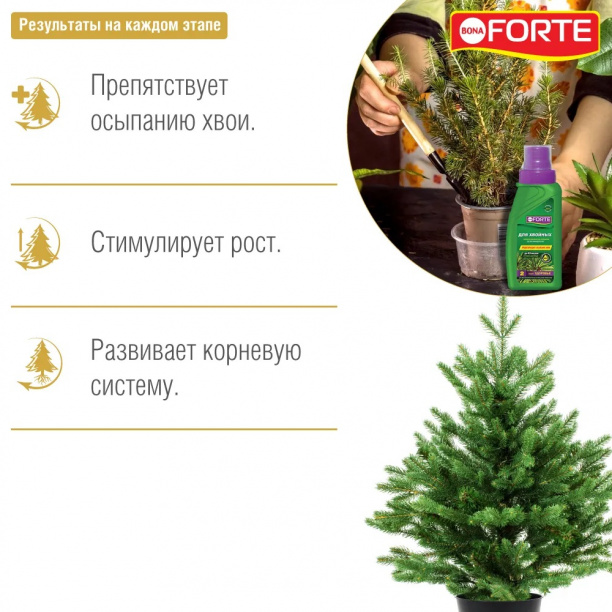 Удобрение для хвойных Bona Forte серия Здоровье 285 мл от магазина ЛесКонПром.ру