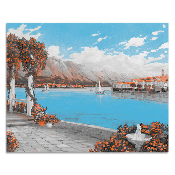 Канвас 50х70 см Яхта от магазина ЛесКонПром.ру