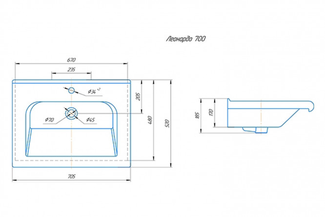 Раковина Леонардо 80353270 от магазина ЛесКонПром.ру
