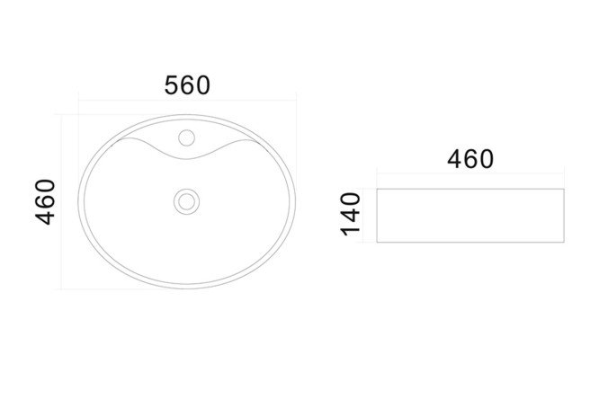 Раковина накладная Universal C8FC1X056GWOV 80544463 от магазина ЛесКонПром.ру