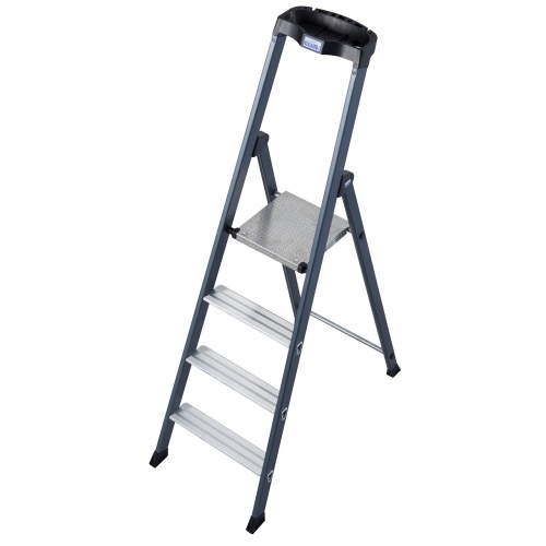 Стремянка алюминиевая анодированная Krause Sepro S 4 ступени (арт. 124180) от магазина ЛесКонПром.ру