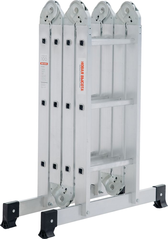 Алюминиевая четырехсекционная лестница-трансформер 340 мм NV1320 НОВАЯ ВЫСОТА 2Х4+2Х5 арт.1320245 от магазина ЛесКонПром.ру