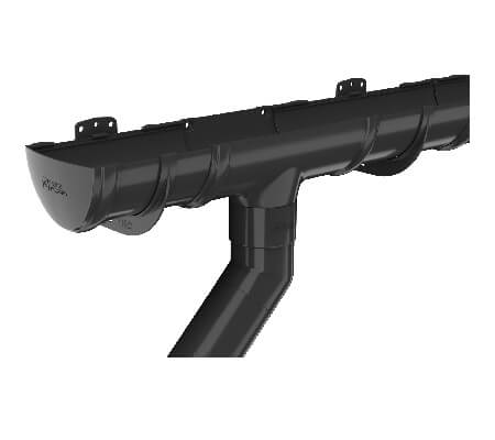 Колено трубы ТЕХНОНИКОЛЬ ПВХ 125/82, 108°, черный от магазина ЛесКонПром.ру