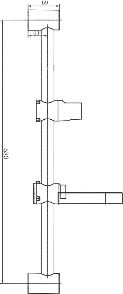 Душевая штанга Haiba HB8005 от магазина ЛесКонПром.ру