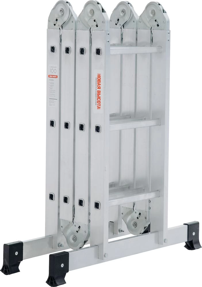 Алюминиевая четырехсекционная лестница-трансформер 340 мм NV1320 НОВАЯ ВЫСОТА 4Х4 арт.1320404 от магазина ЛесКонПром.ру