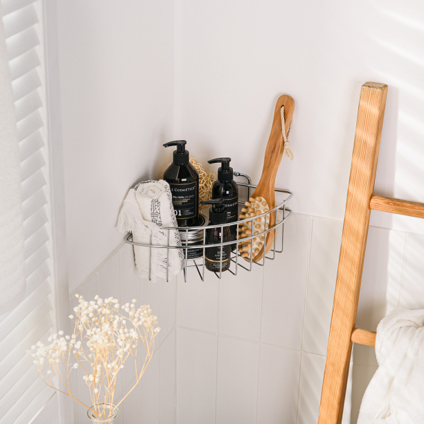 Полка сетчатая ЧМЗ Кашалот 1-ярусная угловая хром от магазина ЛесКонПром.ру