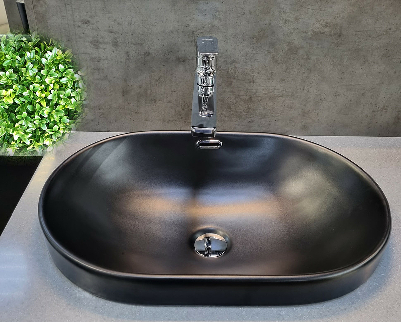 Раковина CeramaLux 60 5006CMB Черная матовая от магазина ЛесКонПром.ру