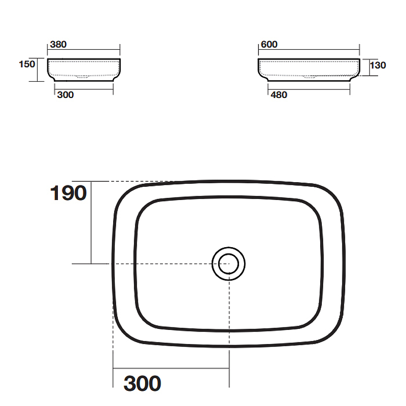 Раковина Kerasan Tribeca 60 514311 Verde muschio от магазина ЛесКонПром.ру
