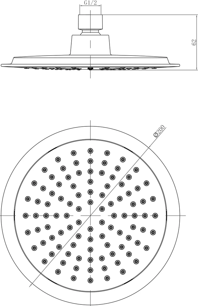 Верхний душ Lemark Poseidon LM8033C от магазина ЛесКонПром.ру