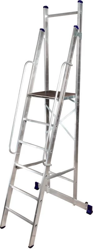 Стремянка-помост алюминиевая профессиональная Алюмет 6 ступеней (арт. АРЕ 1406) от магазина ЛесКонПром.ру