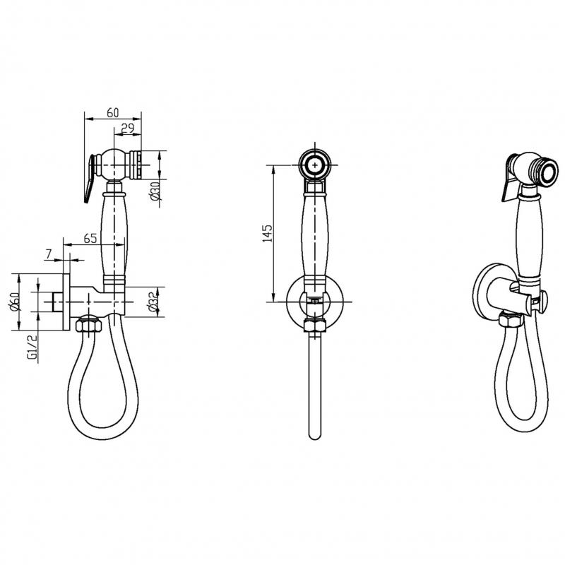 Гигиенический душ Boheme Brillante 406 Хром от магазина ЛесКонПром.ру