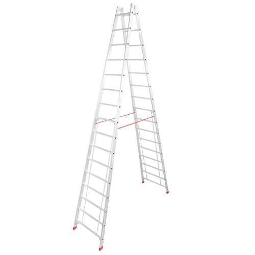 Стремянка алюминиевая двухсторонняя Krause Stabilo 2х16 ступеней (арт. 801746) от магазина ЛесКонПром.ру