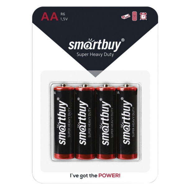 Батарейка солевая R6(АА) Smartbuy 4 шт от магазина ЛесКонПром.ру