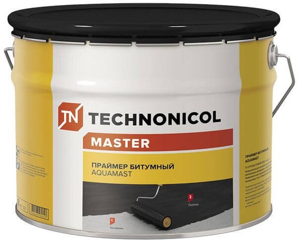Праймер битумный ТЕХНОНИКОЛЬ AquaMast, 10 л от магазина ЛесКонПром.ру