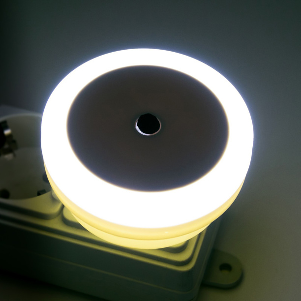 Ночник RISALUX Круг LED с датчиком темноты в розетку от магазина ЛесКонПром.ру