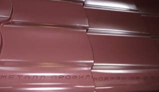 Металлочерепица Металл Профиль Монтеррей 0,5 мм PE RAL 3005 от магазина ЛесКонПром.ру