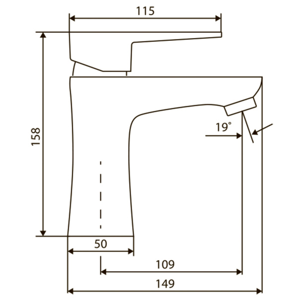 Смеситель для раковины RedBlu Saturn хром от магазина ЛесКонПром.ру