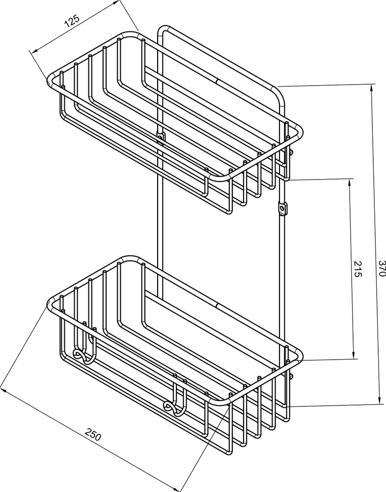 Полка Tekno-tel ES095SSS 2-ярусная от магазина ЛесКонПром.ру