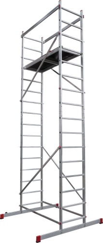 Алюминиевая Профессиональная вышка-тура  НОВАЯ ВЫСОТА с рабочей высотой до 5,1 м. Арт. 3450408 от магазина ЛесКонПром.ру