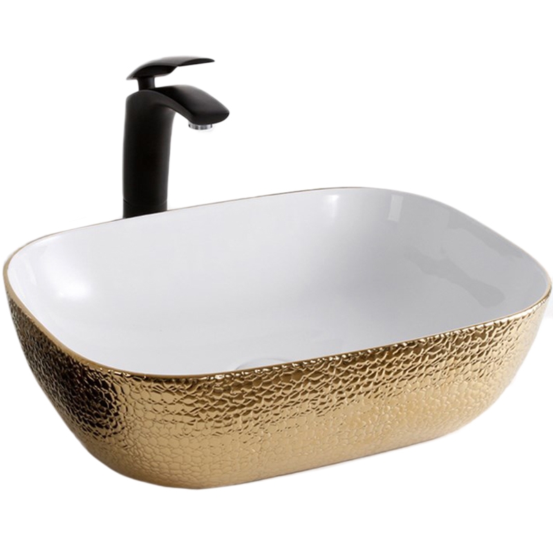 Раковина-чаша Mira 46 MR-4632WG Белая Золото от магазина ЛесКонПром.ру