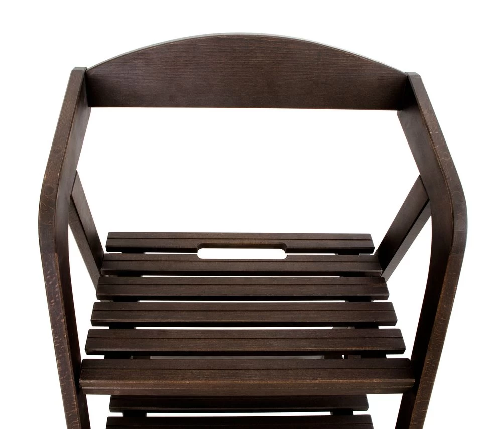 Стремянка-стул деревянная с широкими ступенями Hoz-Block Микки-Трон 3 ступени Венге (арт. СДМТС-3В) от магазина ЛесКонПром.ру