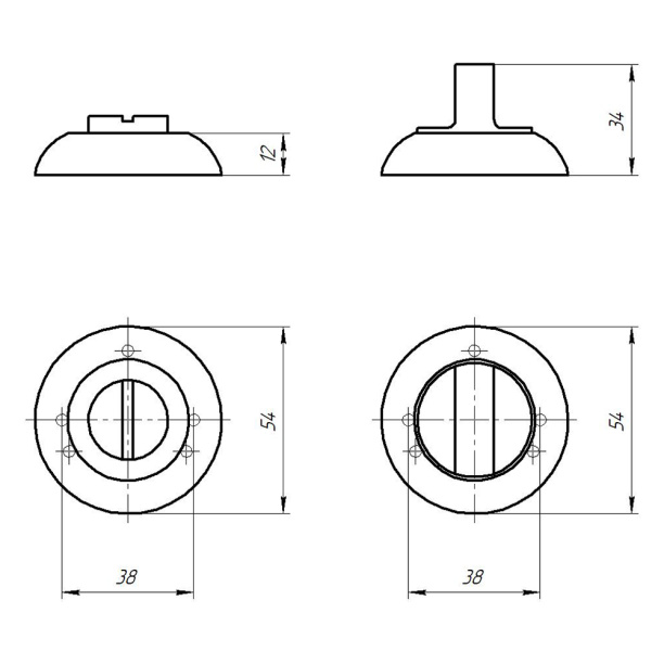 Дверные накладки с заверткой NEODECO никель от магазина ЛесКонПром.ру
