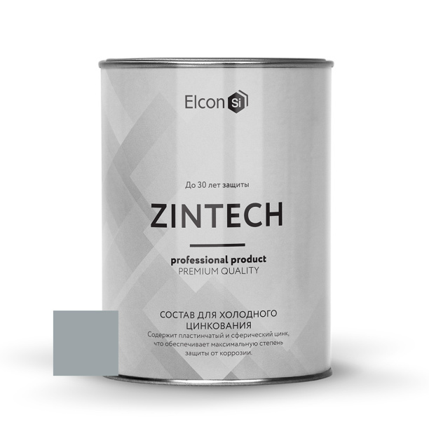 Грунт-эмаль цинконаполненная Elcon Zintech 1 кг серая от магазина ЛесКонПром.ру
