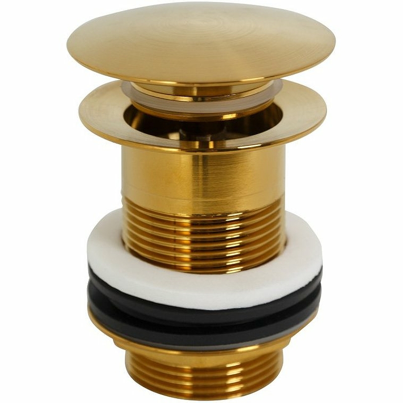 Донный клапан Cezares Eco ECO-SC-BORO Сlick-Сlack Брашированное золото от магазина ЛесКонПром.ру