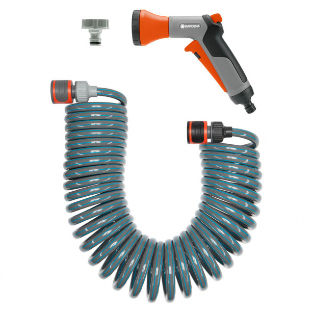 Шланг спиральный 10 м с комплектом фитингов Gardena от магазина ЛесКонПром.ру