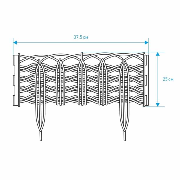 Забор декоративный Ивушка h25 см от магазина ЛесКонПром.ру