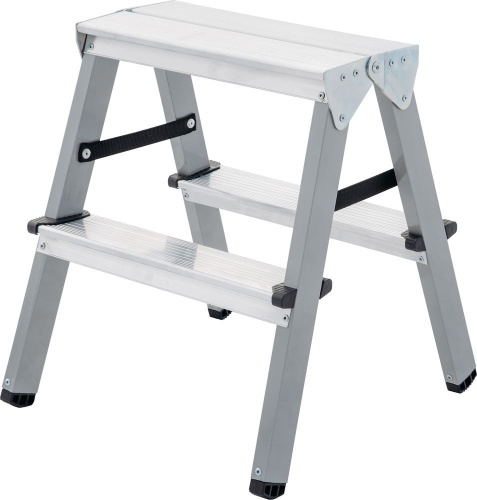 Стремянка стальная двухсторонняя Новая Высота 2 ступени (арт. 1140202) от магазина ЛесКонПром.ру