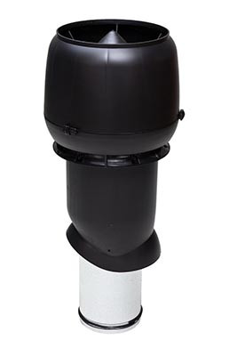 Вентиляционный выход Vilpe 160/ИЗ/500, цвет черный от магазина ЛесКонПром.ру