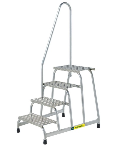 МОНТАЖНАЯ ПОДСТАВКА MEGAL (ТИП 1) 5 СТУПЕНЕЙ С ОДНИМ ПОРУЧНЕМ от магазина ЛесКонПром.ру