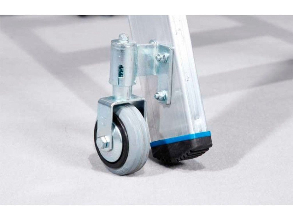 Стремянка алюминиевая двухсторонняя Krause Stabilo с роликами 2х6 ступеней (арт. 124845) от магазина ЛесКонПром.ру