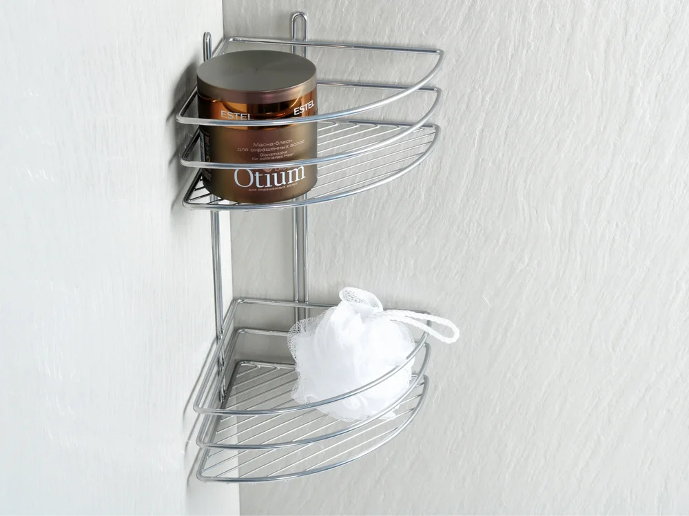 Полка Fixsen FX-710-2 угловая, хром от магазина ЛесКонПром.ру