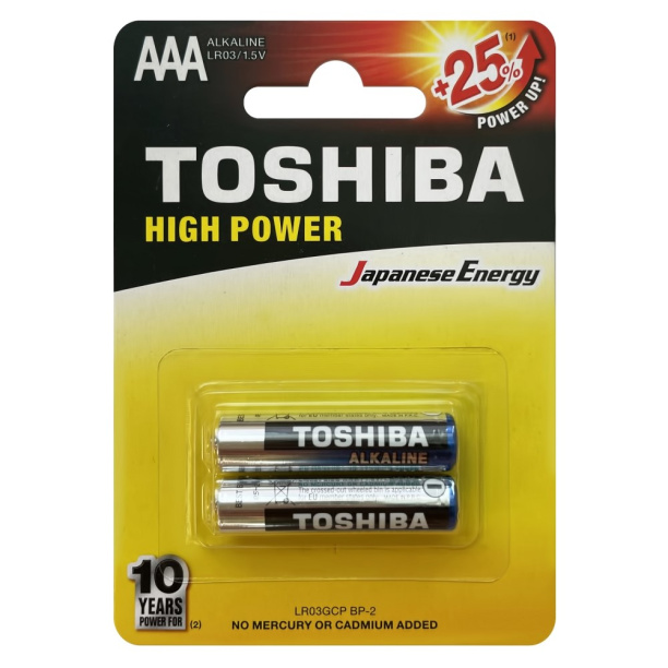 Батарейка TOSHIBA High Power LR03(ААА) 2 шт от магазина ЛесКонПром.ру