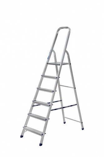 Стремянка алюминиевая с чехлом органайзером Алюмет 6 ступеней арт. Ам706 АК от магазина ЛесКонПром.ру