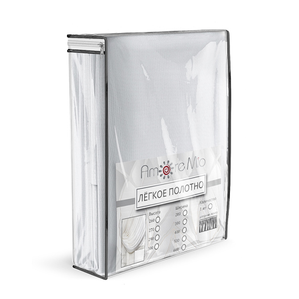 Штора-тюль Мискет 200х290 см белая от магазина ЛесКонПром.ру