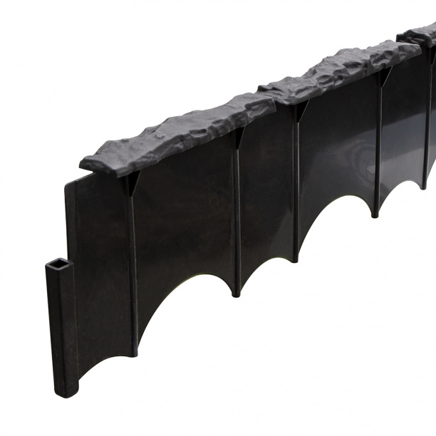 Бордюр Камешки 75х12,7 см черный от магазина ЛесКонПром.ру