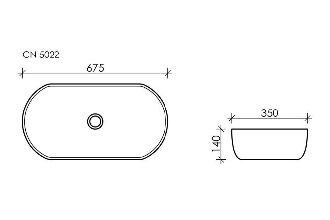 Умывальник накладной CERAMICA NOVA Element 80551218 от магазина ЛесКонПром.ру