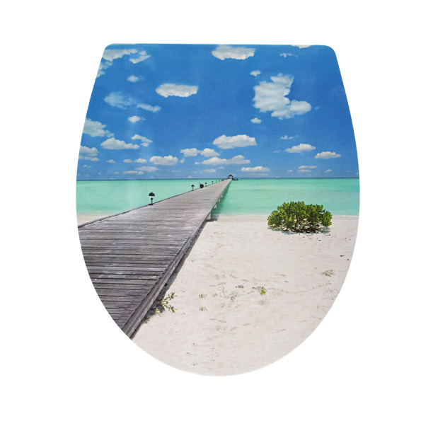Сиденье для унитаза FLUMEN Мальдивы быстросъемное с микролифтом от магазина ЛесКонПром.ру
