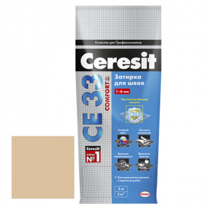 Затирка Ceresit CE 33 1-6 мм карамель 2 кг