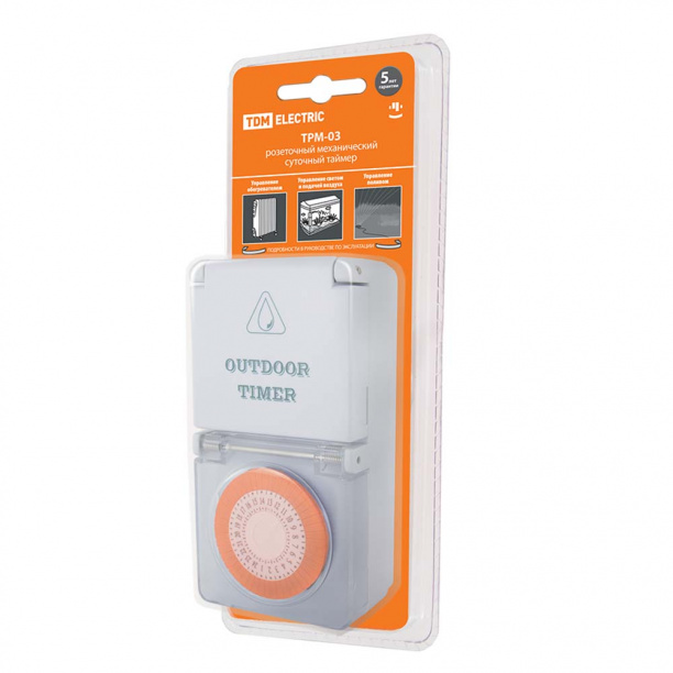 Таймер 24 часа TDM IP44 от магазина ЛесКонПром.ру